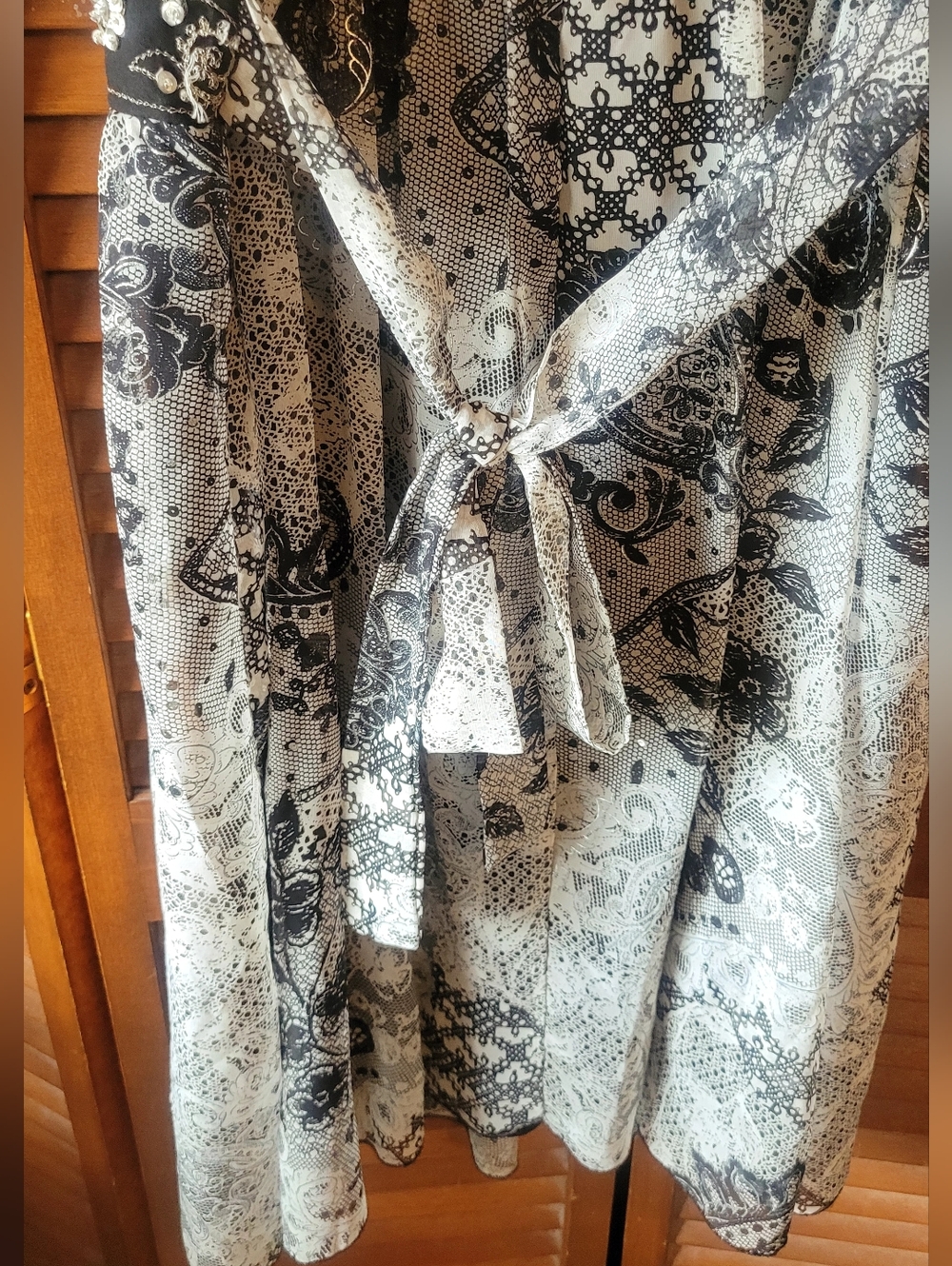 Caren Desiree Baby Doll Dress with Adjustable Spaghetti Straps. Size 14 - Picture 6 of 9